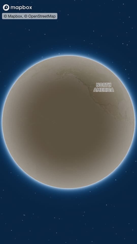 A globe under fog, the opening shot of the Trevel video.